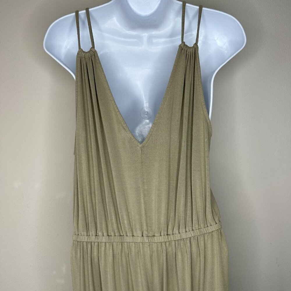Old Navy Womens Khaki Sleeveless Double Strap Ankle Length Jumpsuit Size XL - Picture 5 of 9